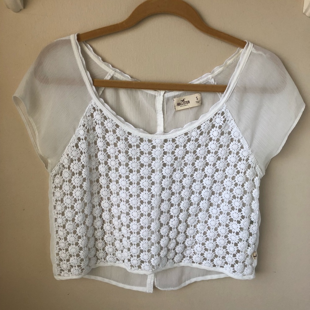 Sheer crop top sz S